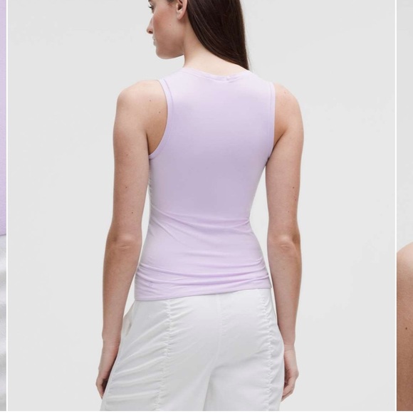 NWT Lululemon Wundermost Scoop Neck Tank Top in Lavender Frost **Flawed** - Picture 2 of 8